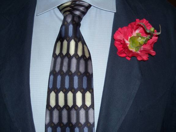 A carnation put on backwards 